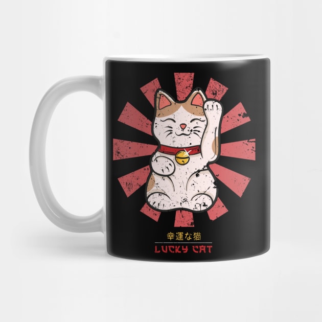 Lucky Cat Retro Japanese by Nova5